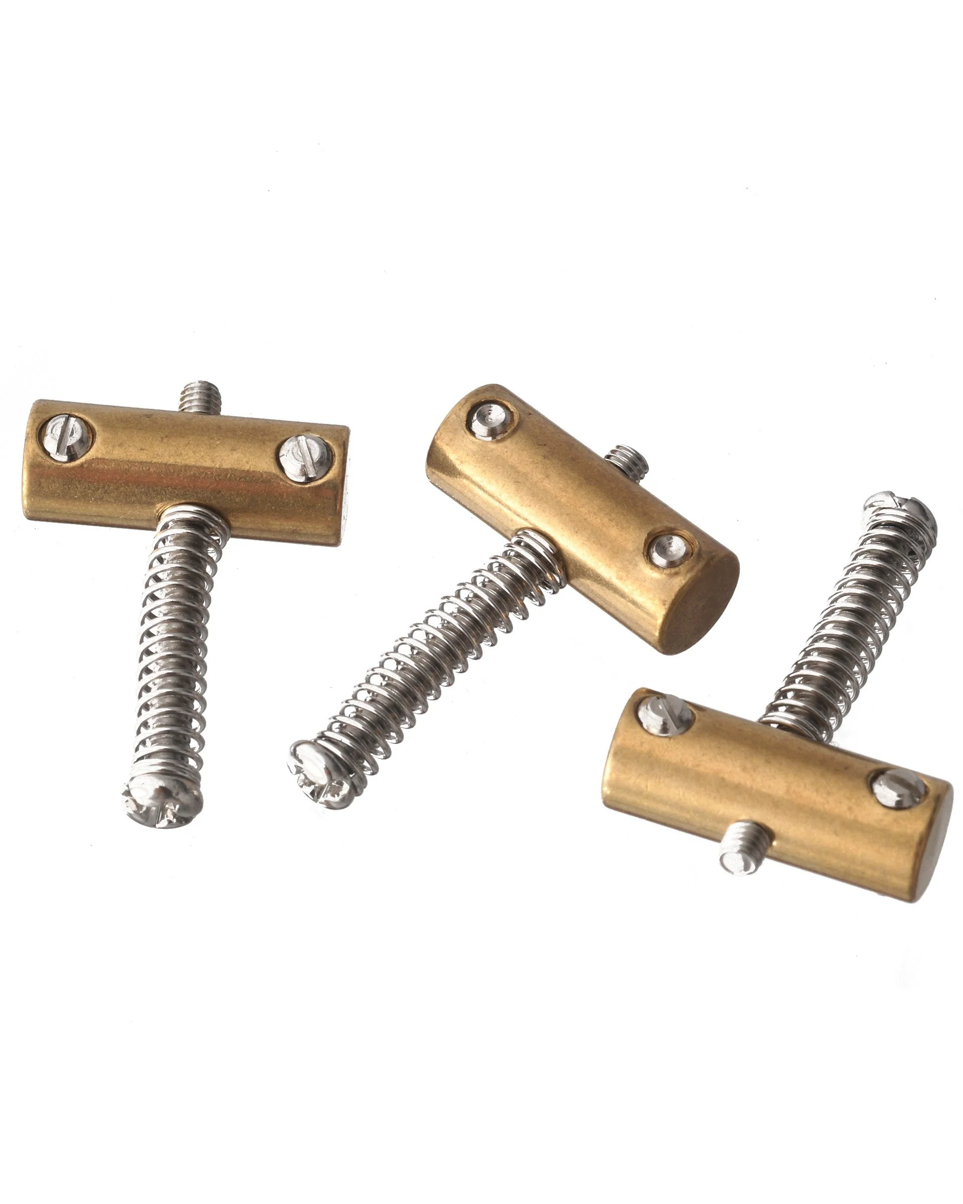 Allparts Brass Bridge Saddles, Vintage Telecaster Style, (3) with Screws and Springs