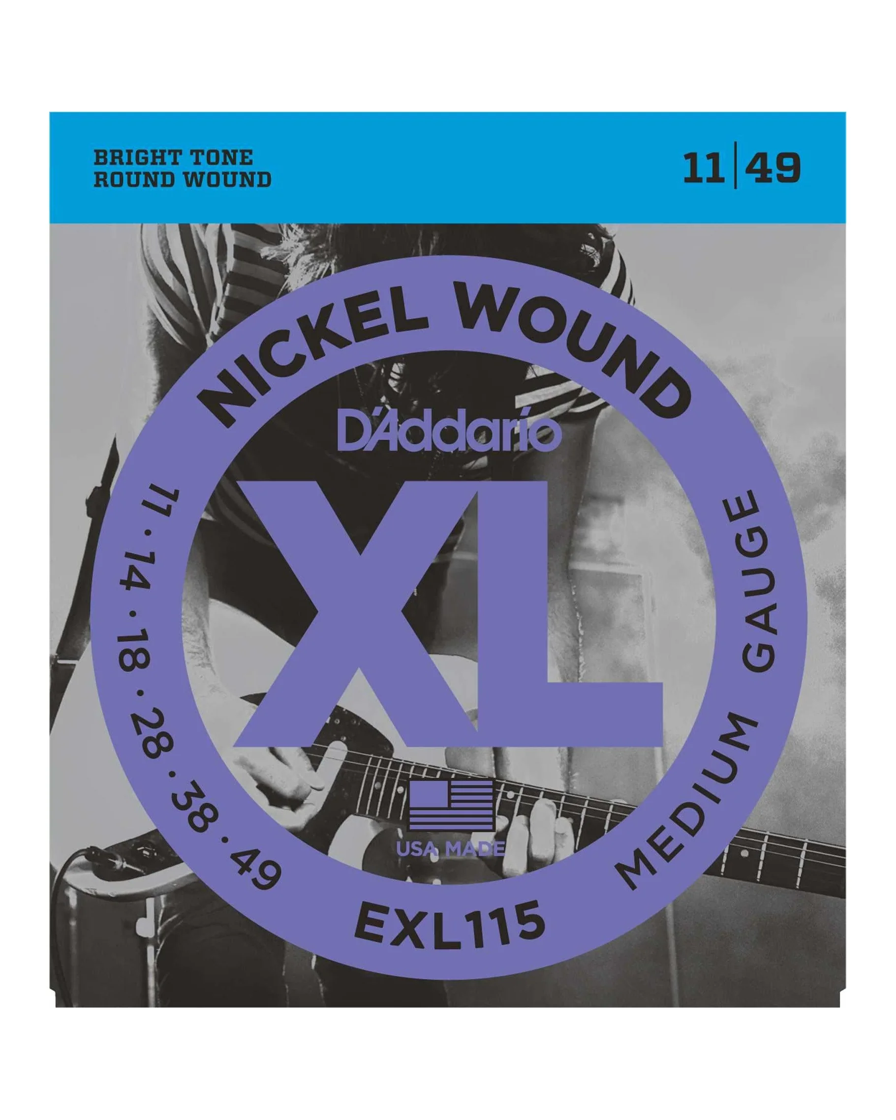 D'Addario EXL115 Nickel Electric Guitar Strings, Medium - Image 2