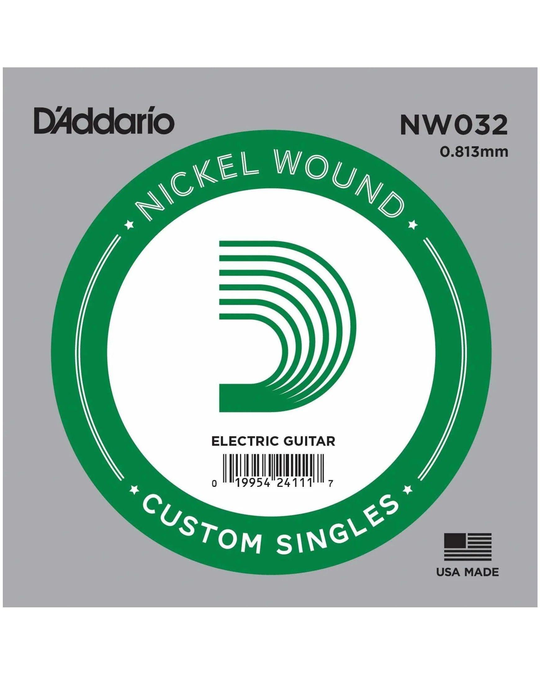 D'Addario NW032 Nickel Wound Ball End Single String, .032