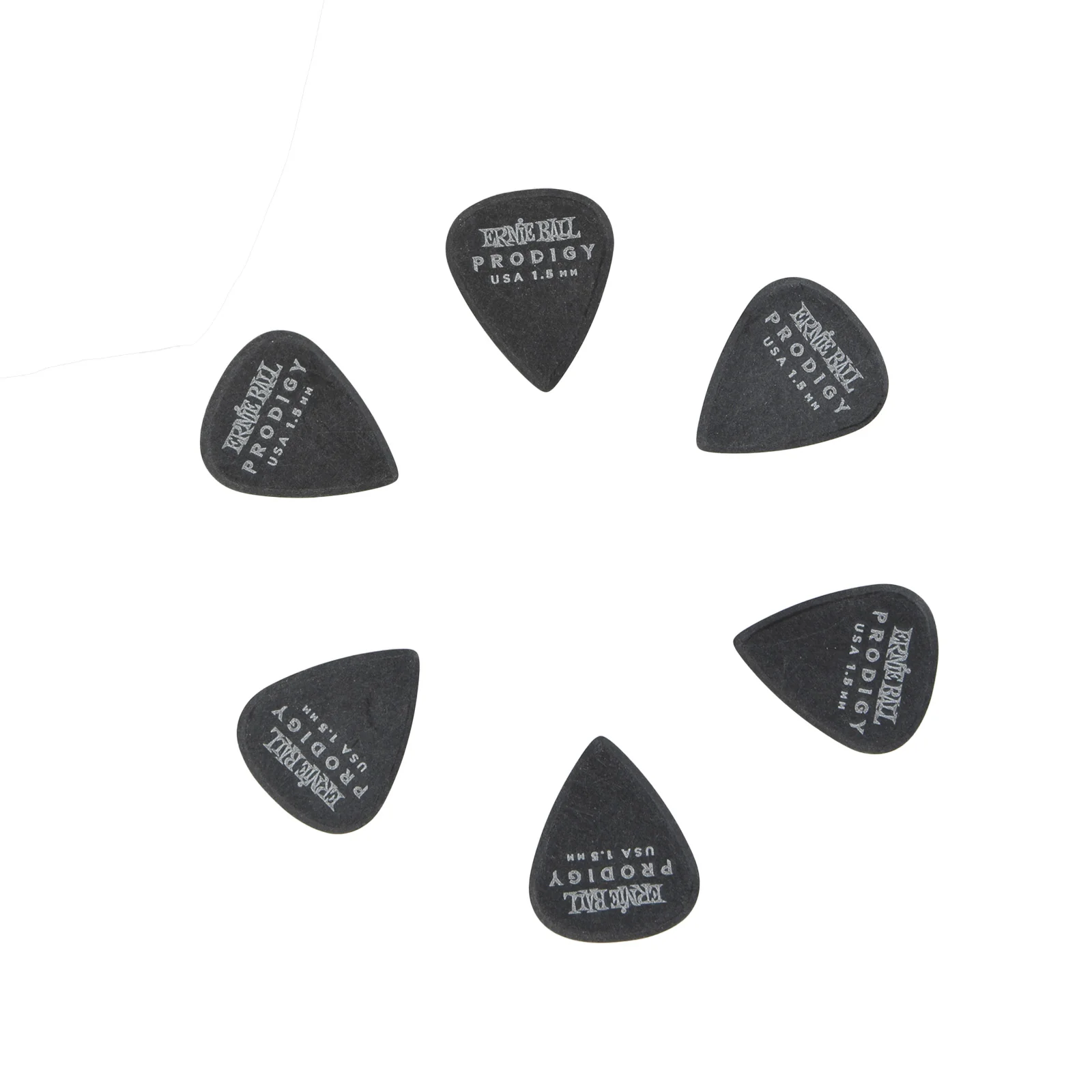 Ernie Ball Prodigy Standard Black Guitar Picks, 1.5mm