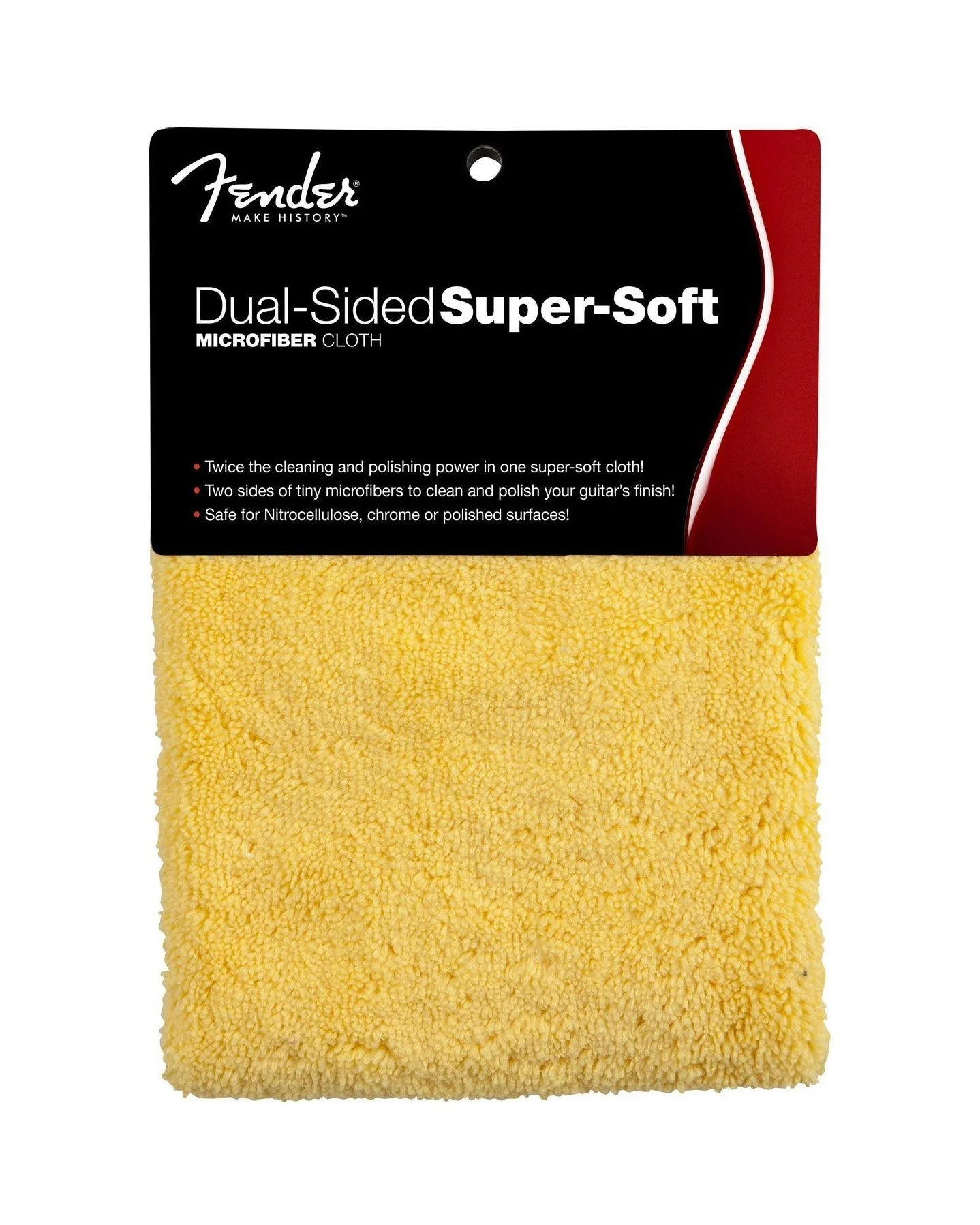 Fender Dual-Sided Super-Soft Microfiber Polishing Cloth, Yello