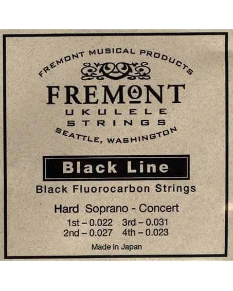Fremont Blackline Fluorocarbon Ukulele Strings, Hard Tension