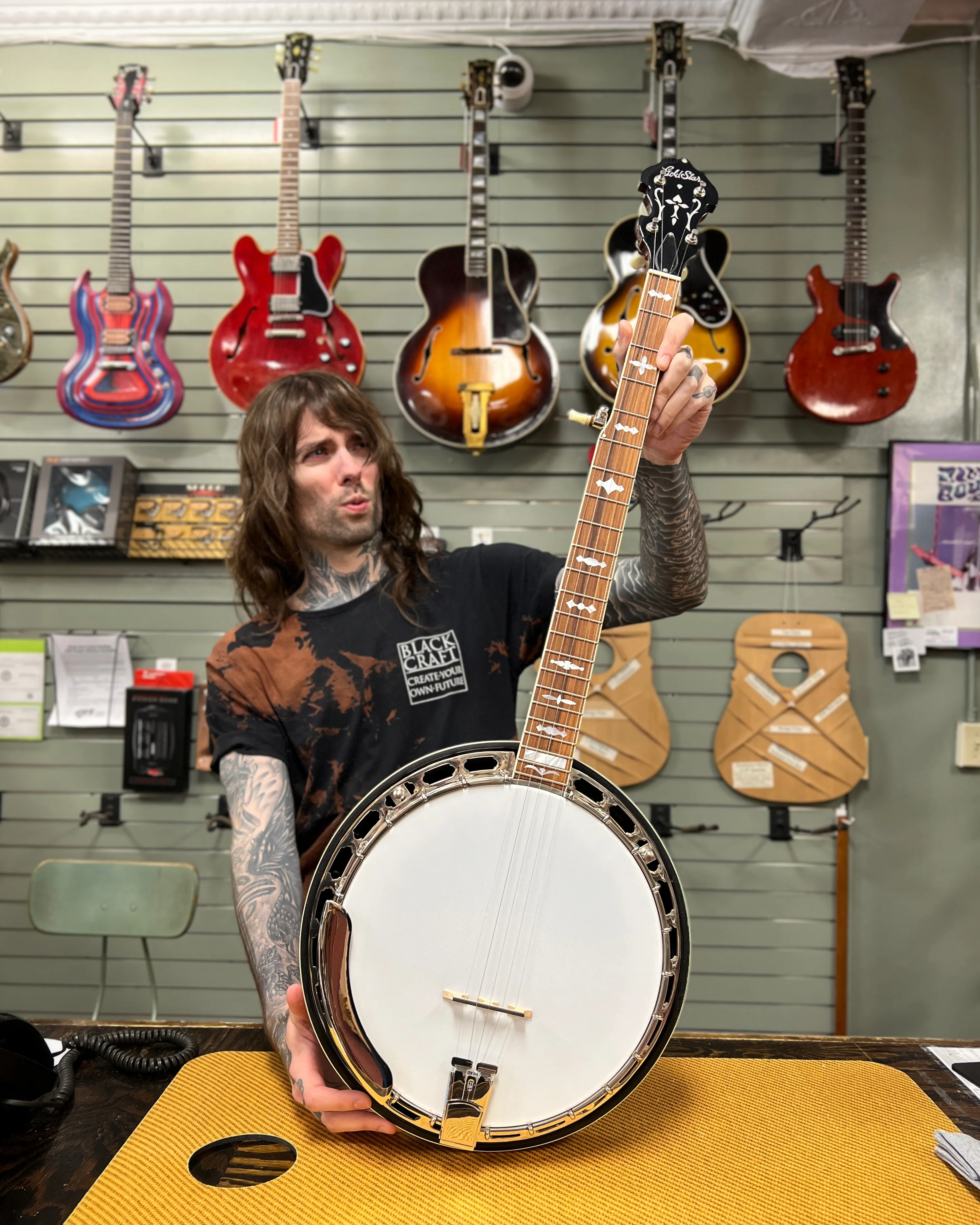 Gold Star GF-100JD "Bluegrass Album" Resonator Banjo & Case