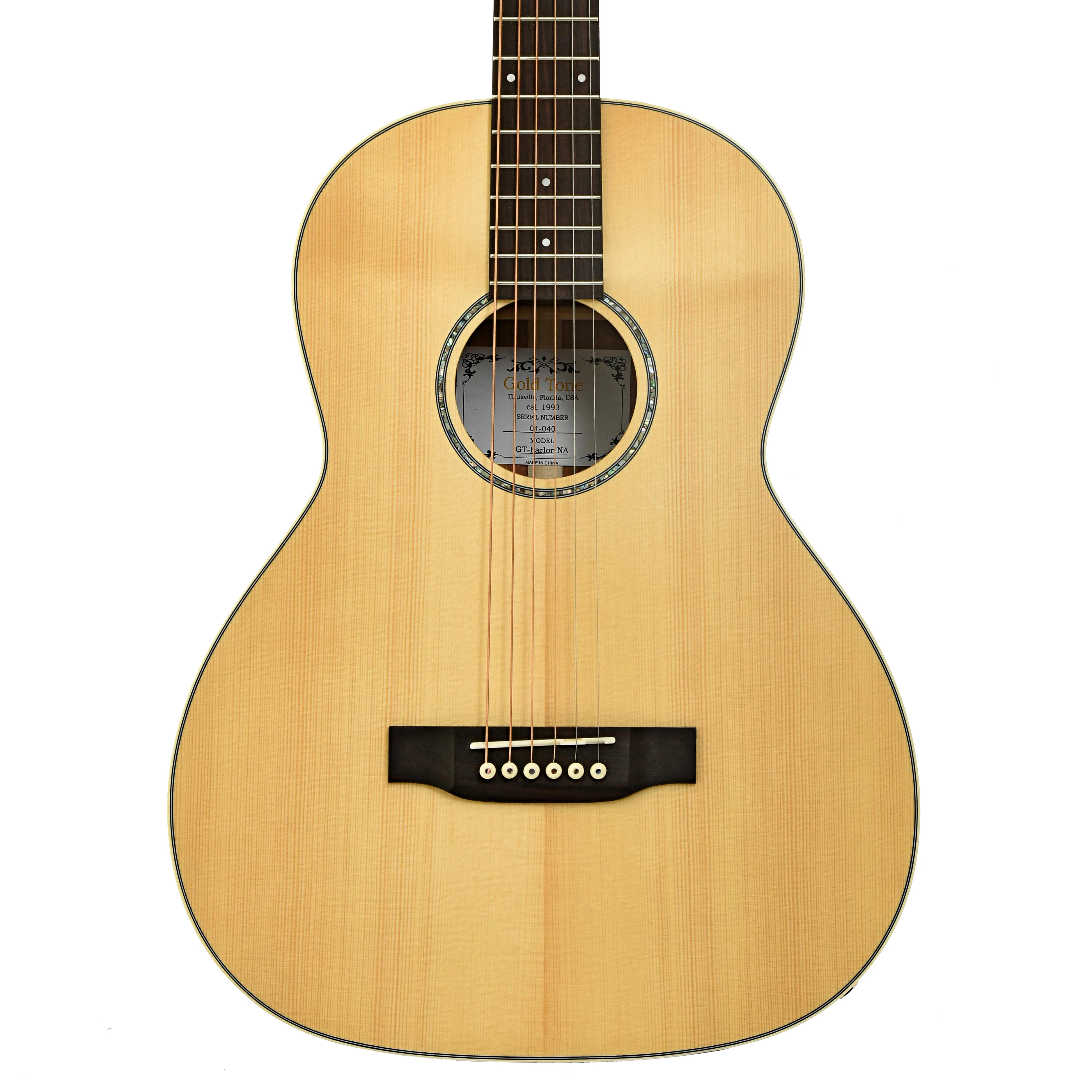 Gold Tone Parlor Acoustic-Electric Guitar, Natural Top