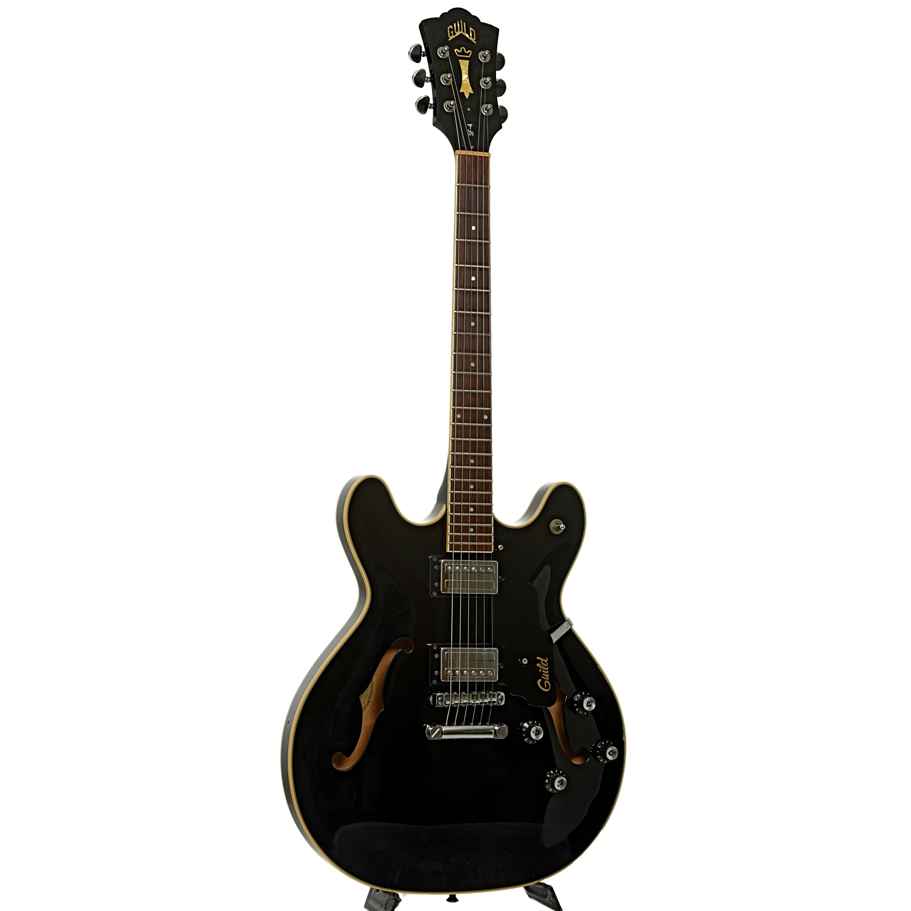 Guild Starfire SF-4 BK Semi-Hollowbody Electric Guitar (1987) - Image 3