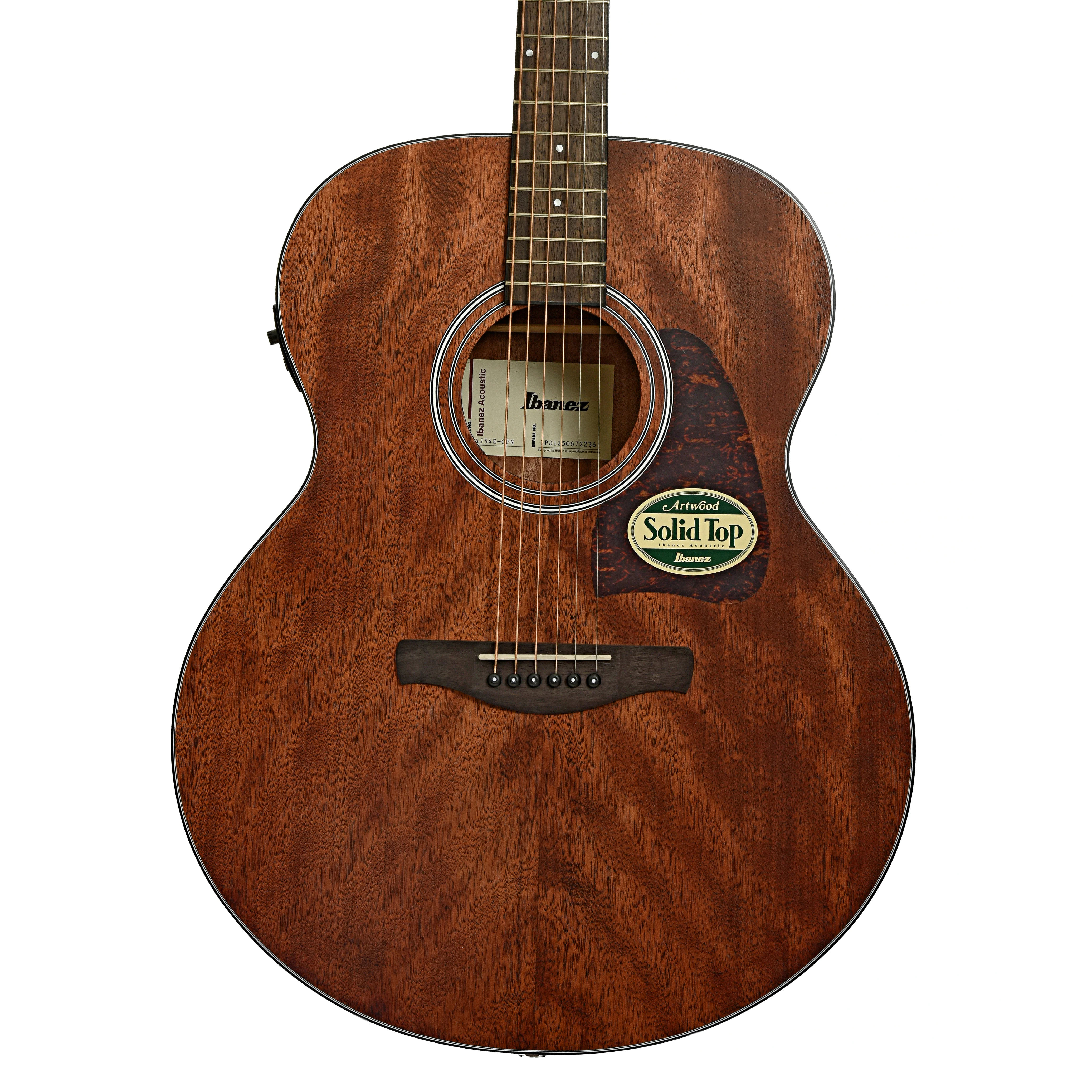 Ibanez AJ54E Artwood Jumbo Acoustic-Electric Guitar, Open Pore Natural