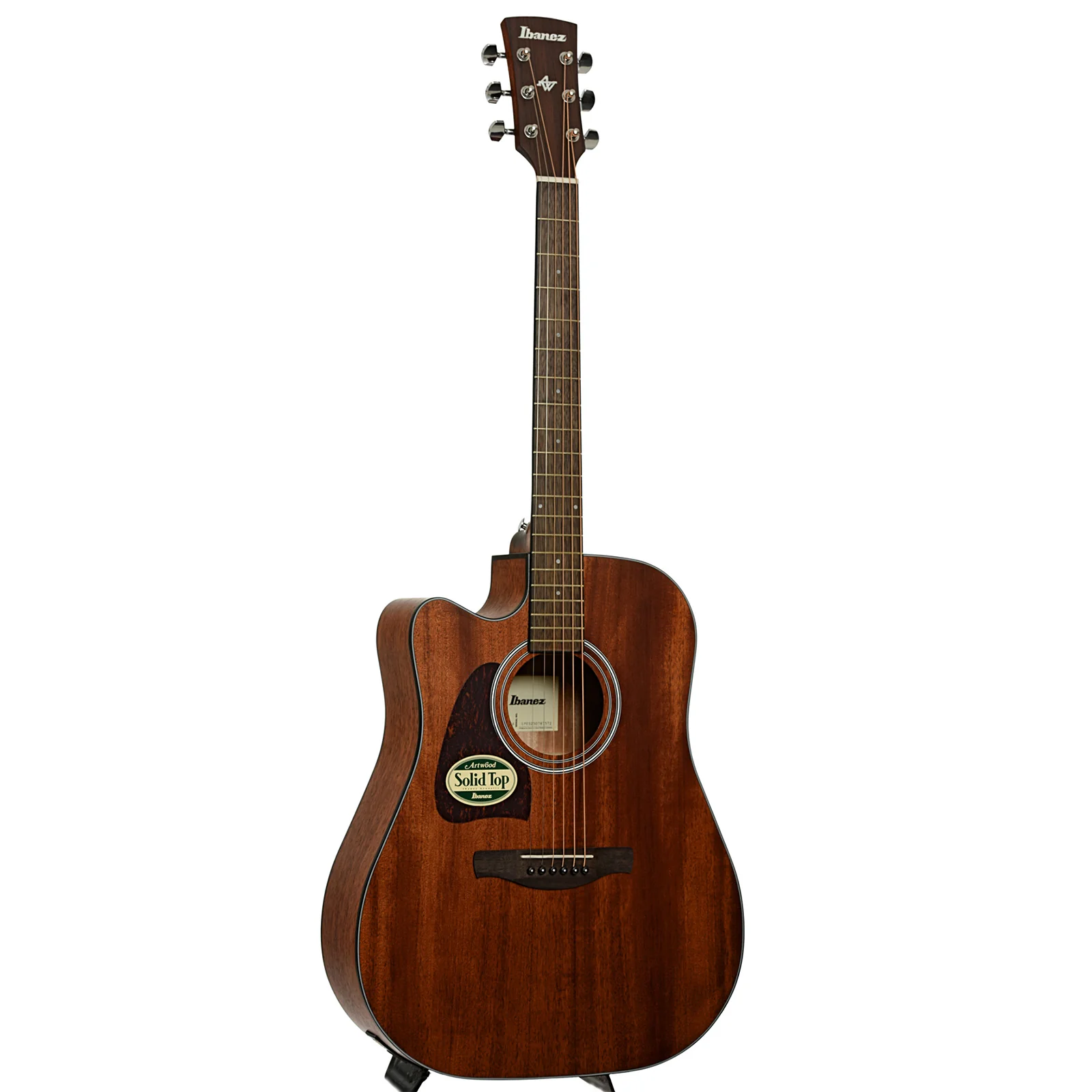 Ibanez AW54LCE Artwood Left-Handed Dreadnought Acoustic-Electric, Open Pore Natural - Image 3