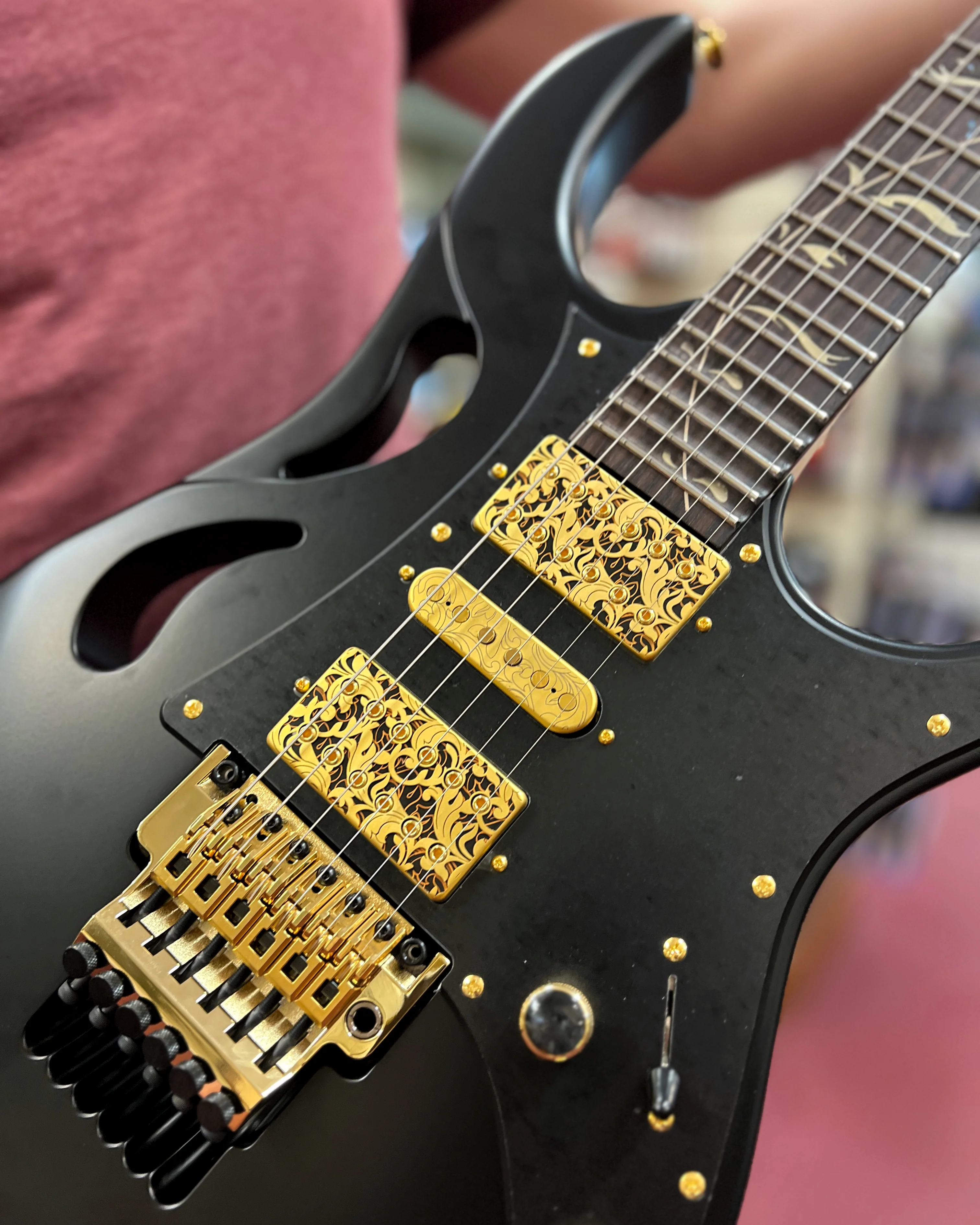 Ibanez PIA3761 Steve Vai Signature Electric Guitar, Onyx Black