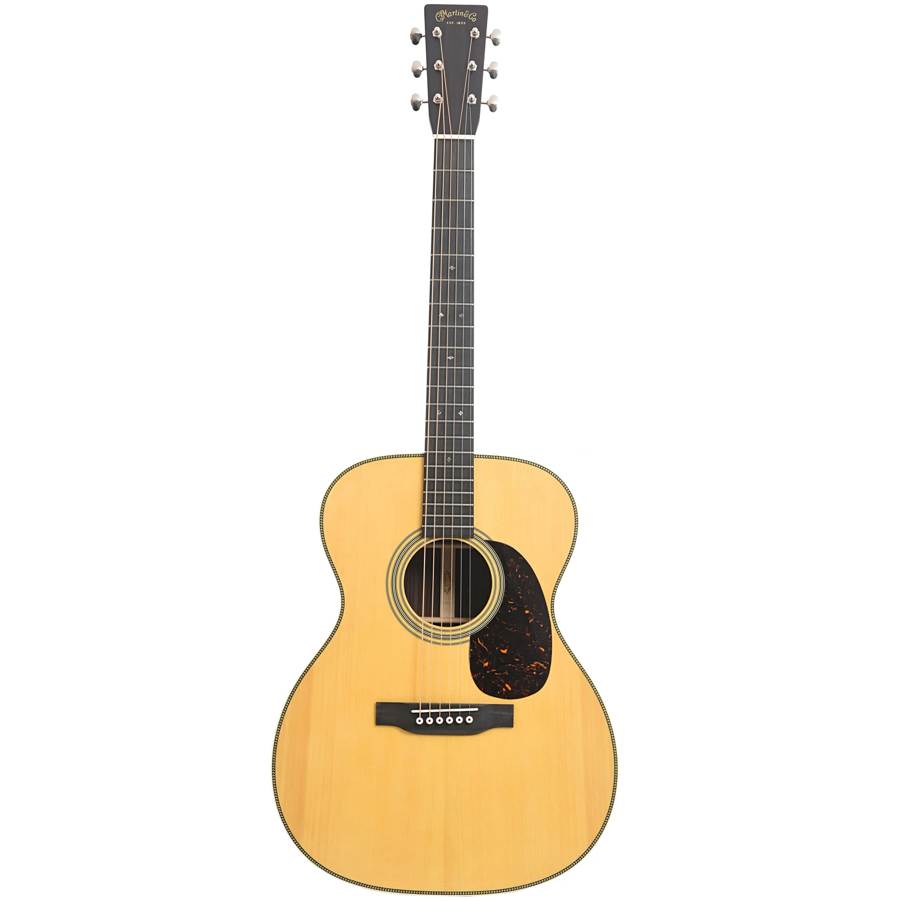 Martin Custom Herringbone 28-Style 000 Acoustic Guitar & Case, Thin Adirondack Top - Image 14