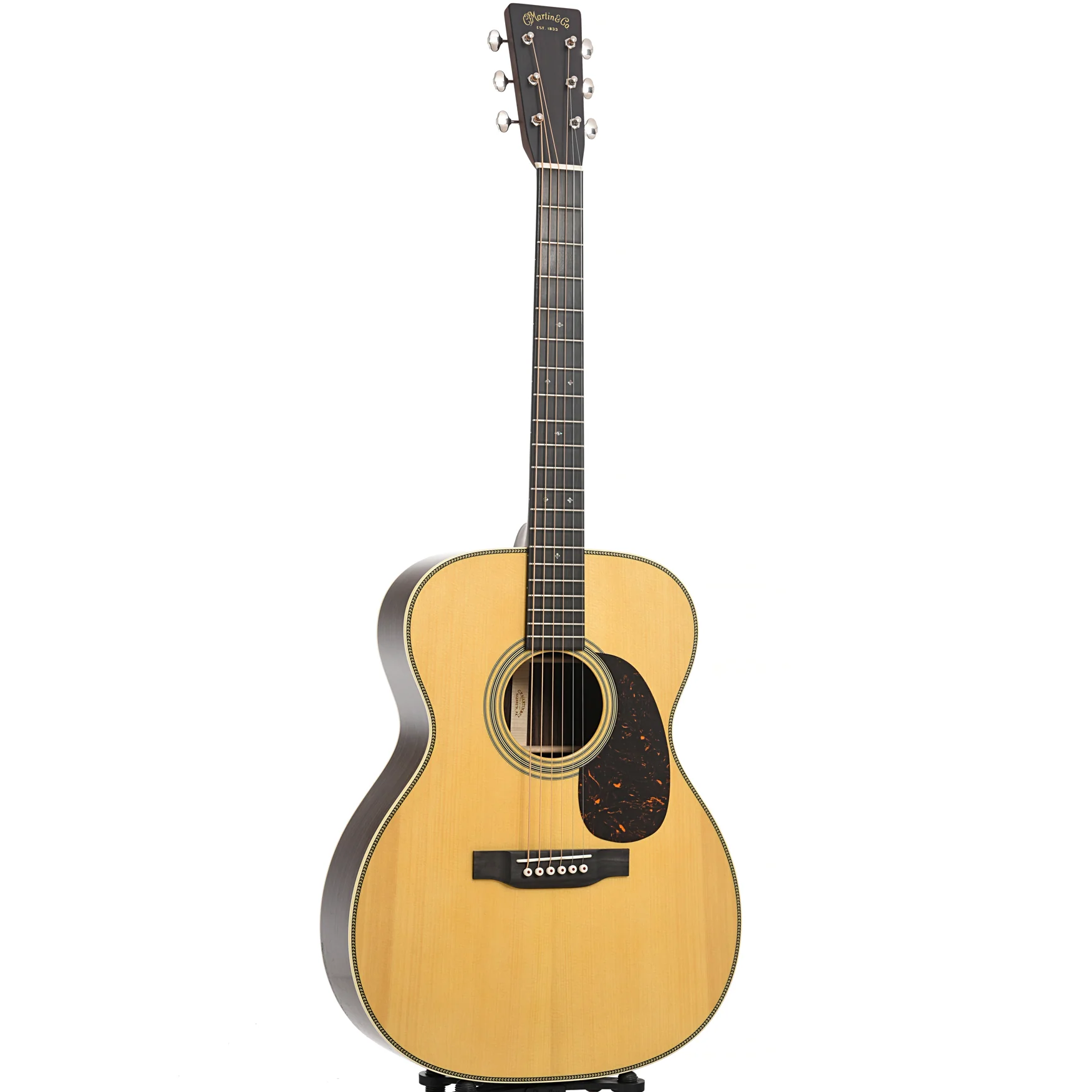 Martin Custom Herringbone 28-Style 000 Acoustic Guitar & Case, Thin Adirondack Top - Image 3