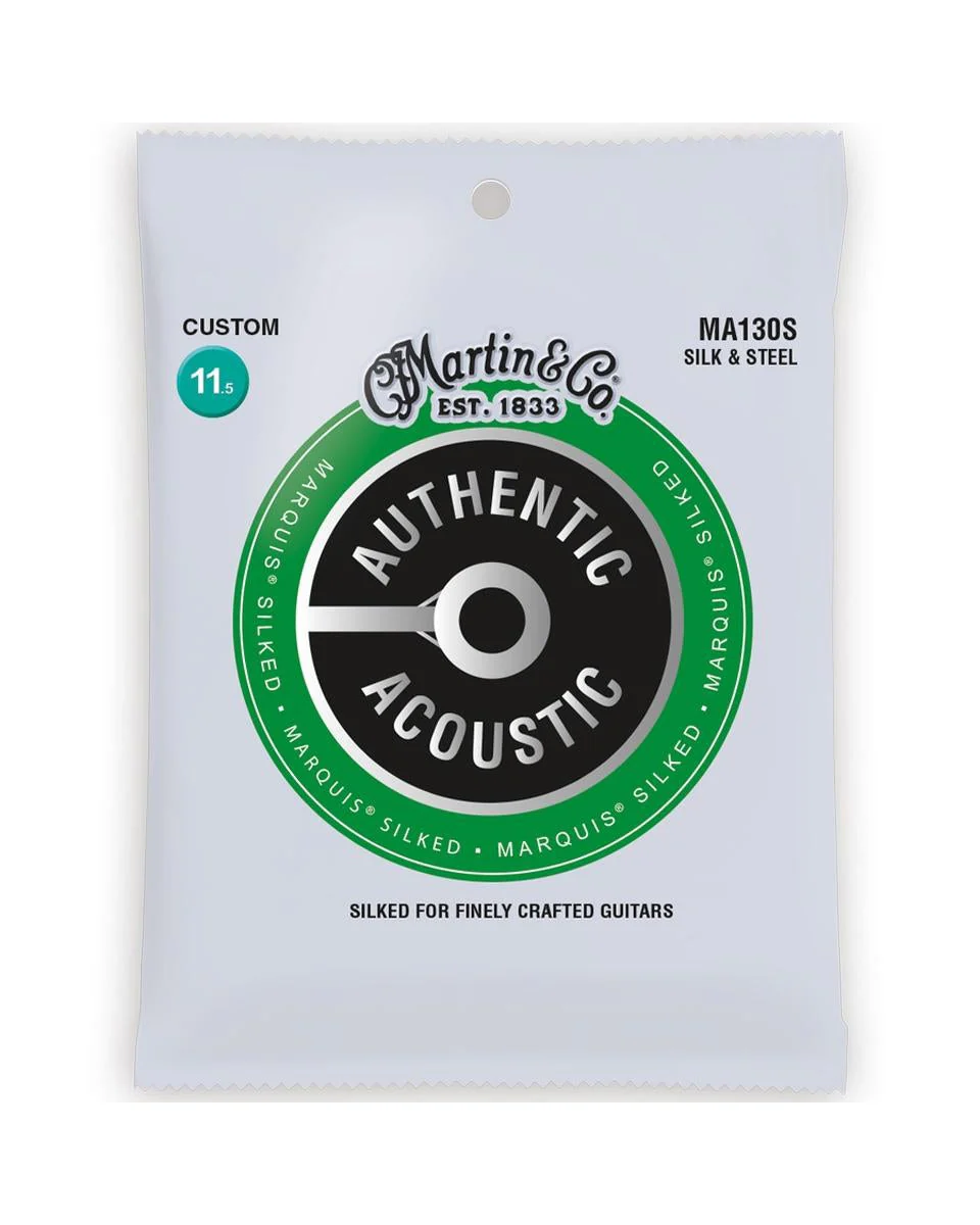 Martin MA130S Authentic Acoustic Marquis Silk & Steel Acoustic Guitar Strings