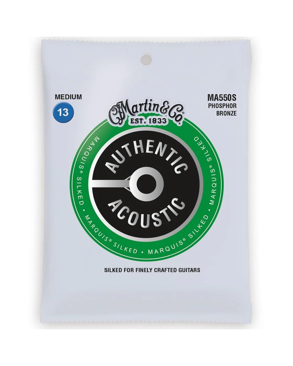 Martin MA550S Authentic Acoustic Marquis Phosphor Bronze Acoustic Guitar Strings, Medium - Image 2
