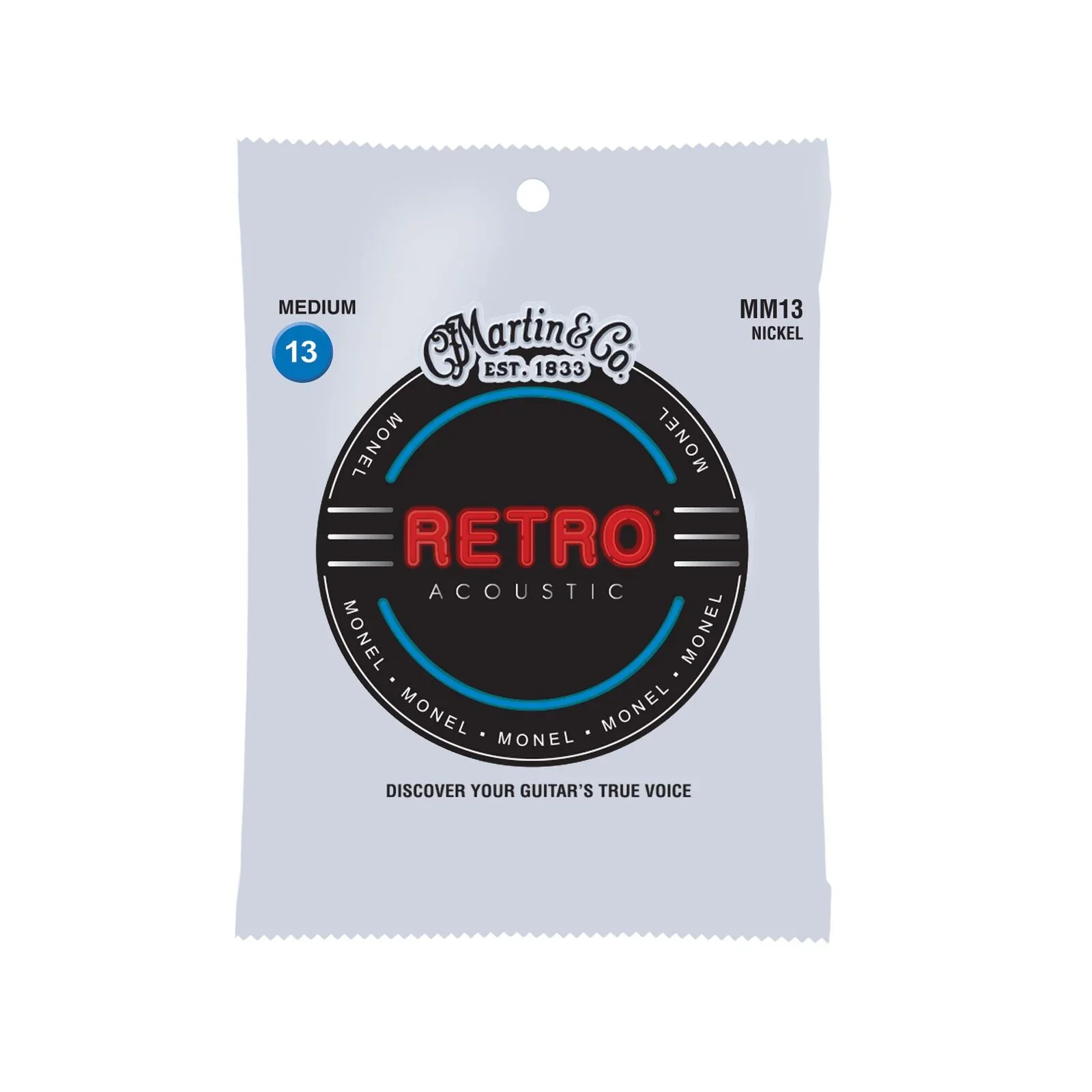 Martin MM13 Retro Monel Acoustic Guitar Strings, Medium - Image 2