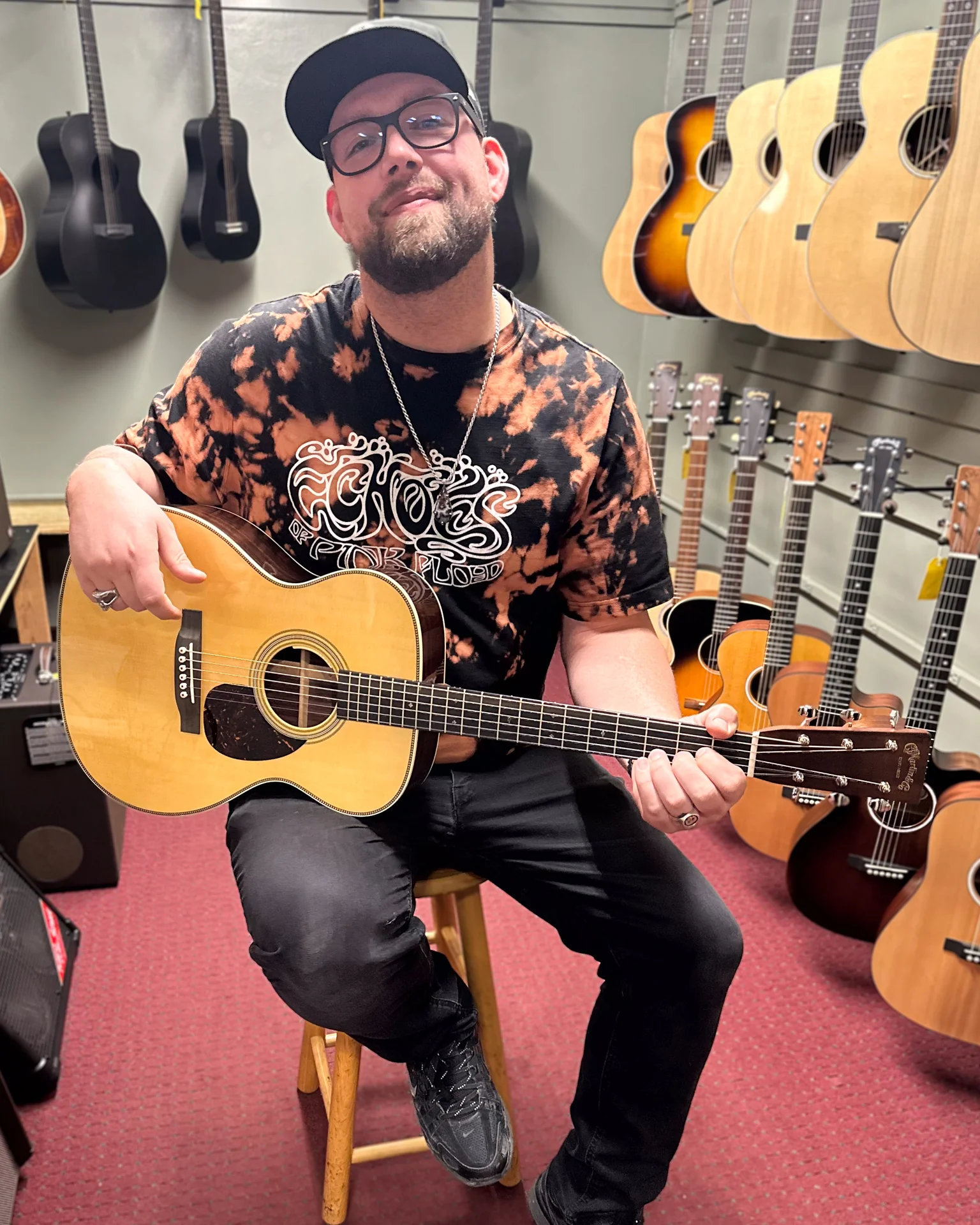 Martin OM-28E Guitar & Case, with LR Baggs Anthem Pickup