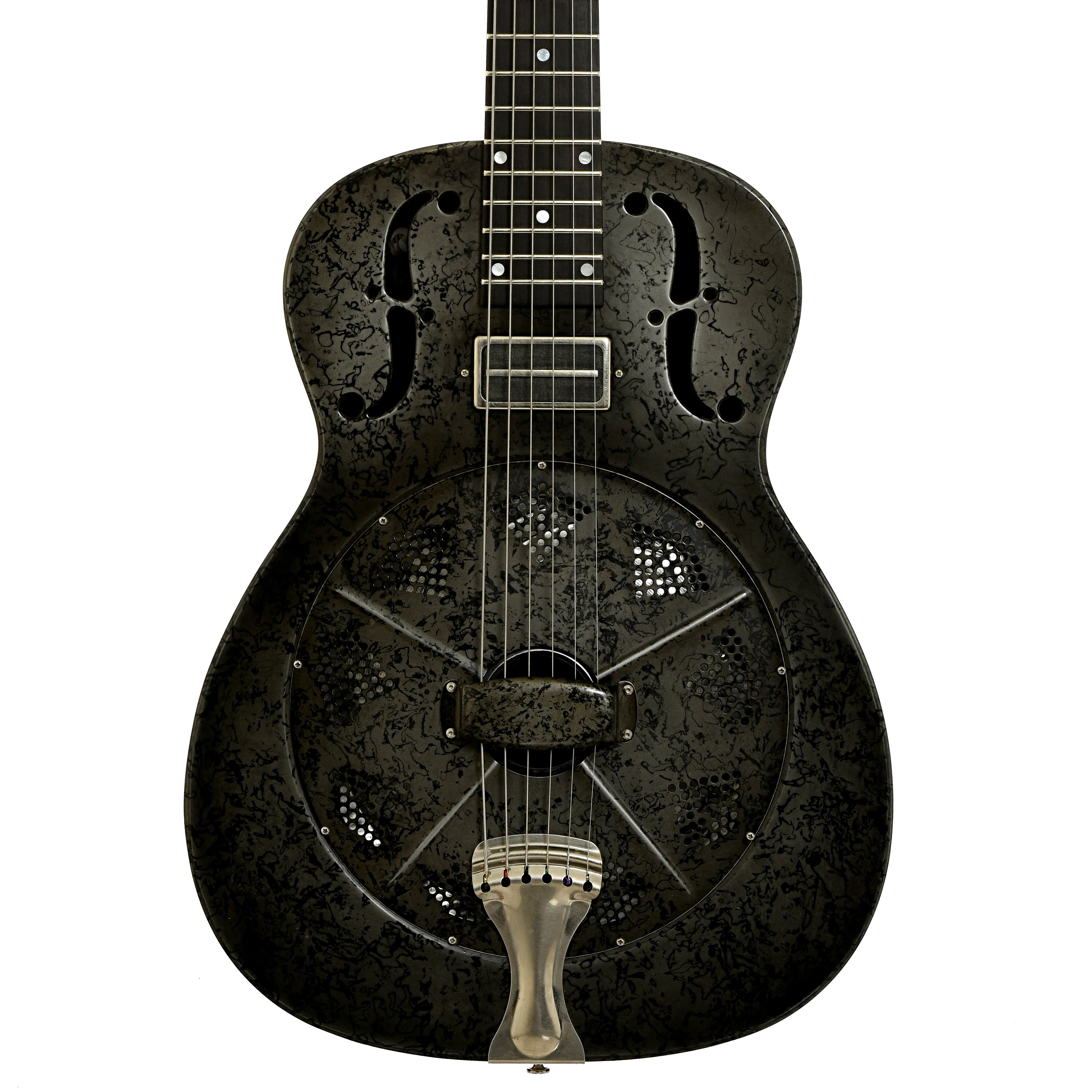 National NRP Black Rust Deluxe Roundneck Resonator Guitar (2017)