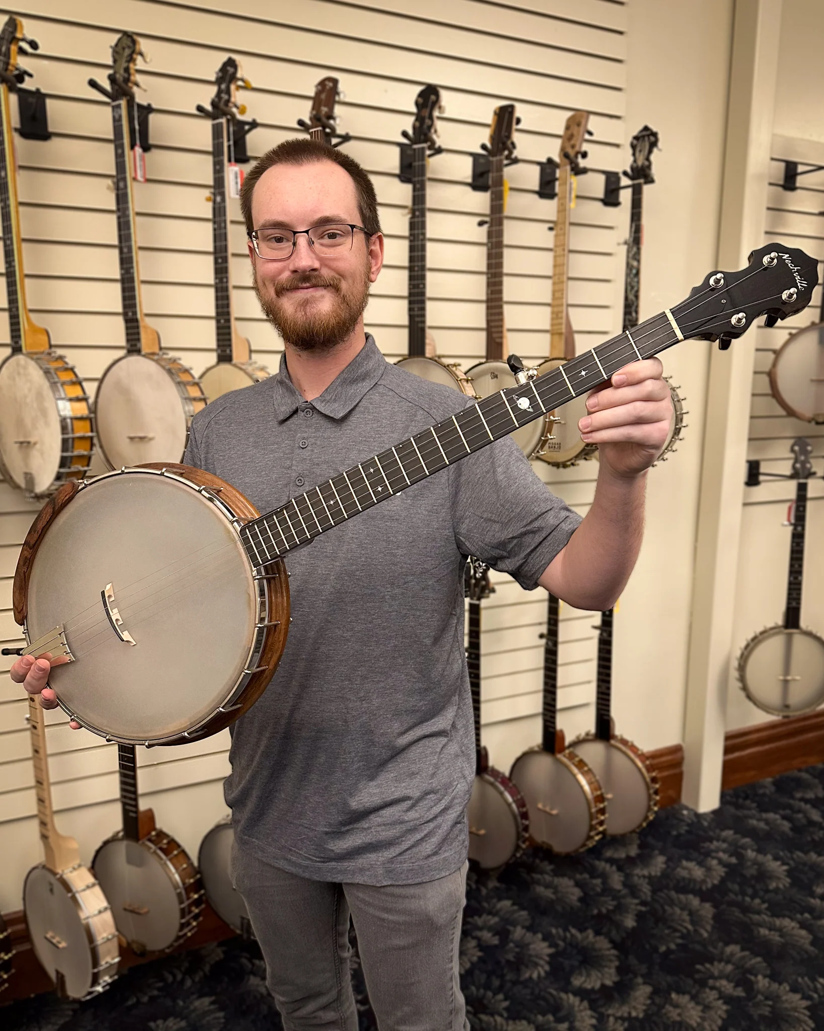 Nechville Atlas 12" Walnut Open Back Banjo (c.2016)