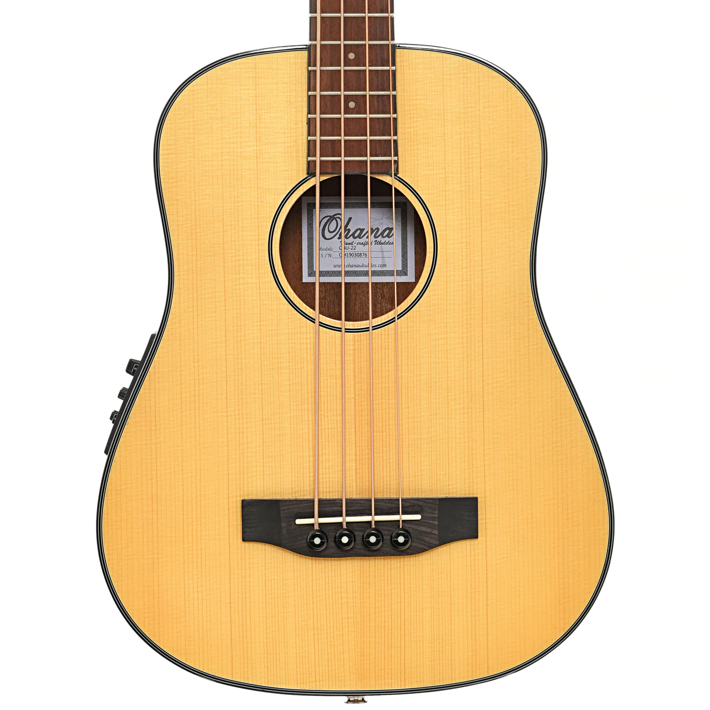 Ohana OBU-22 Acoustic-Electric Bass Ukulele (2021) - Image 2