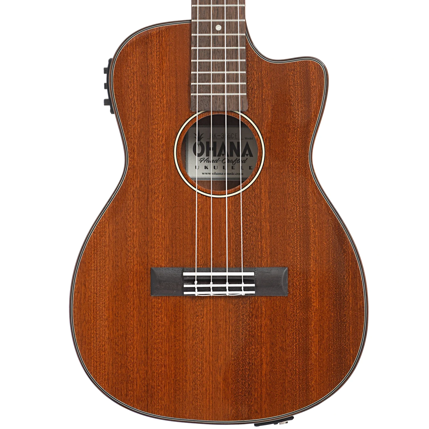 Ohana BK-35GCE Acoustic-Electric Baritone Ukulele - Image 2
