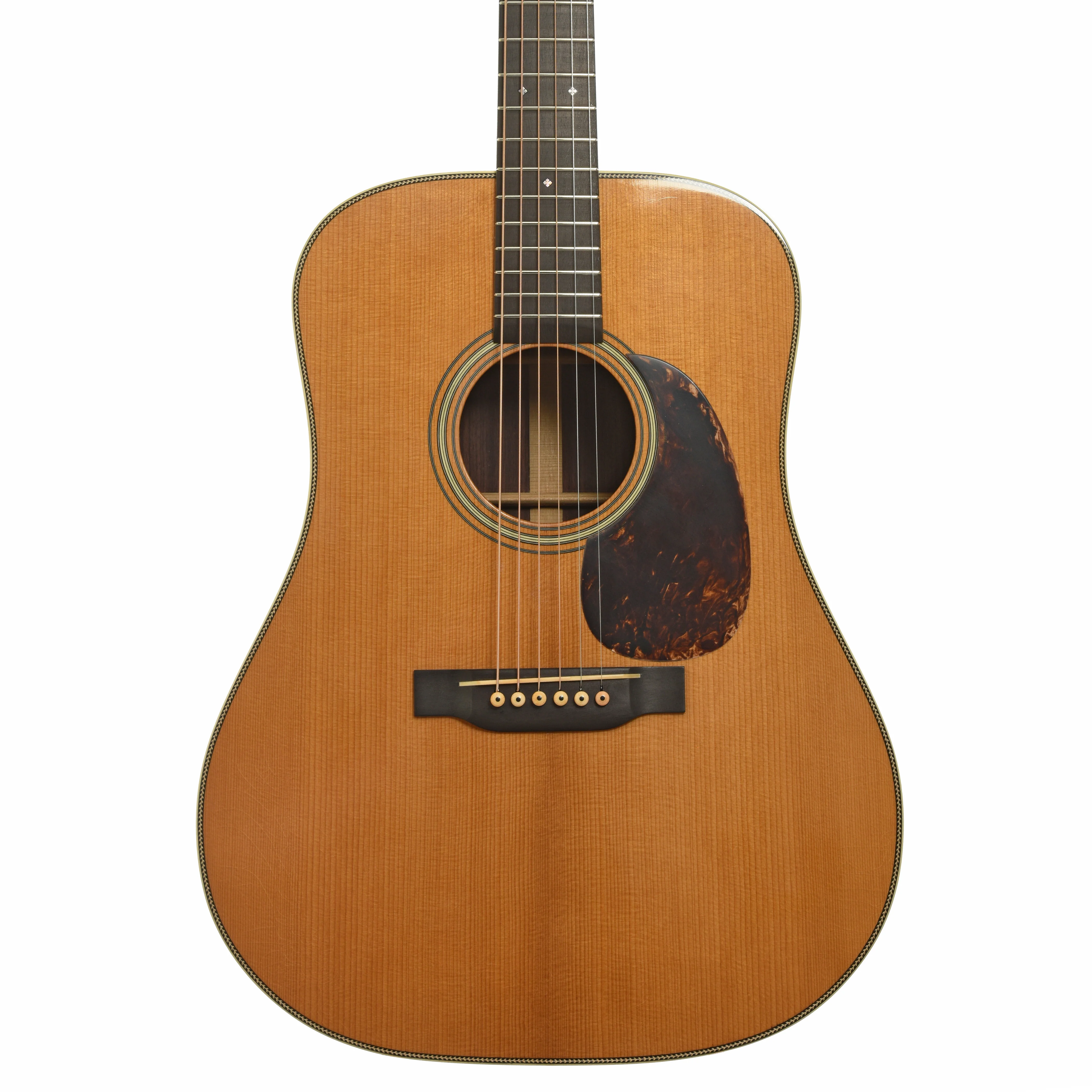 Pre-War Guitars Co. Herringbone Dreadnought East Indian Rosewood Acoustic Guitar, Level 1 Aging