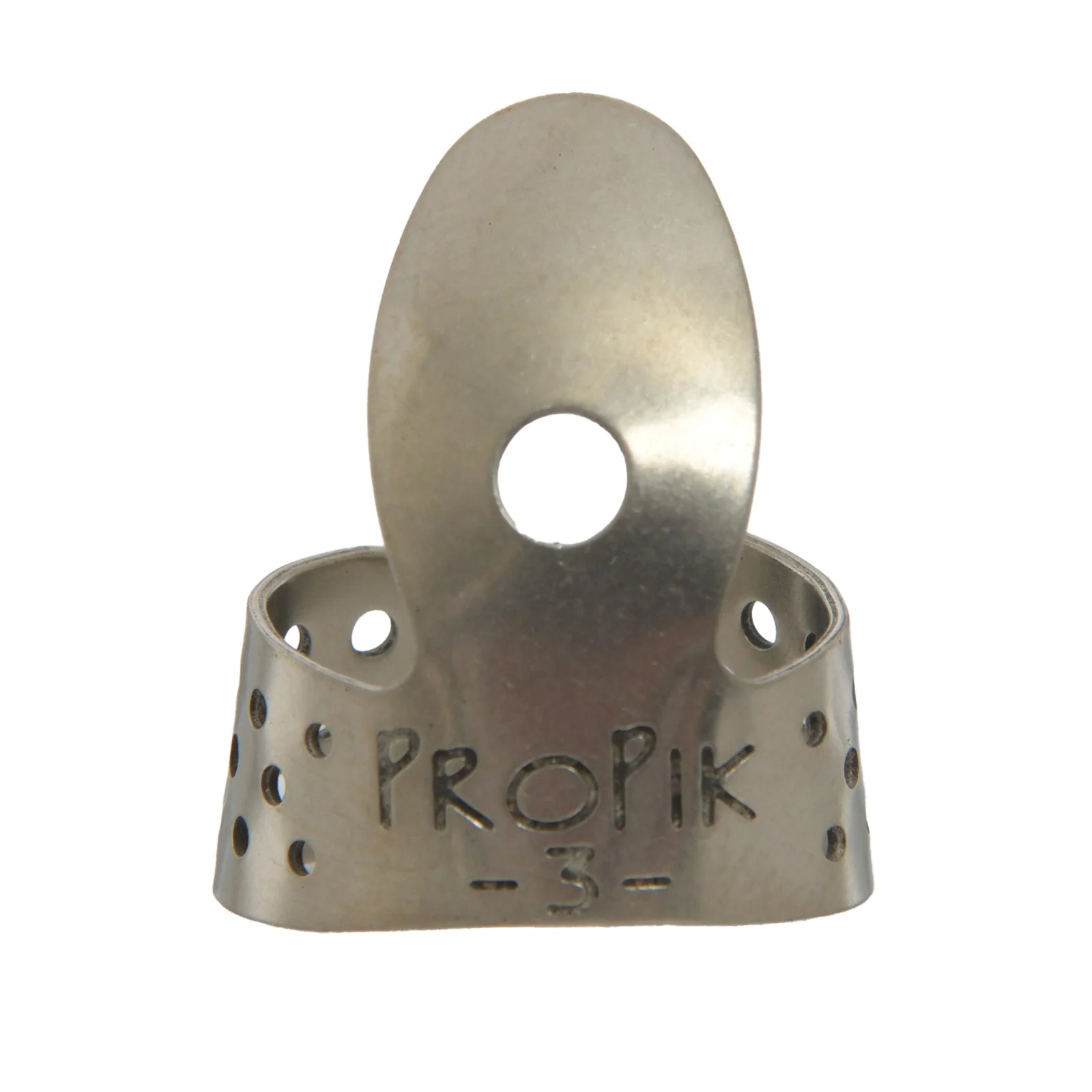 Propik Nickel Straight Fingerpick, Single Wrap, Blade 3