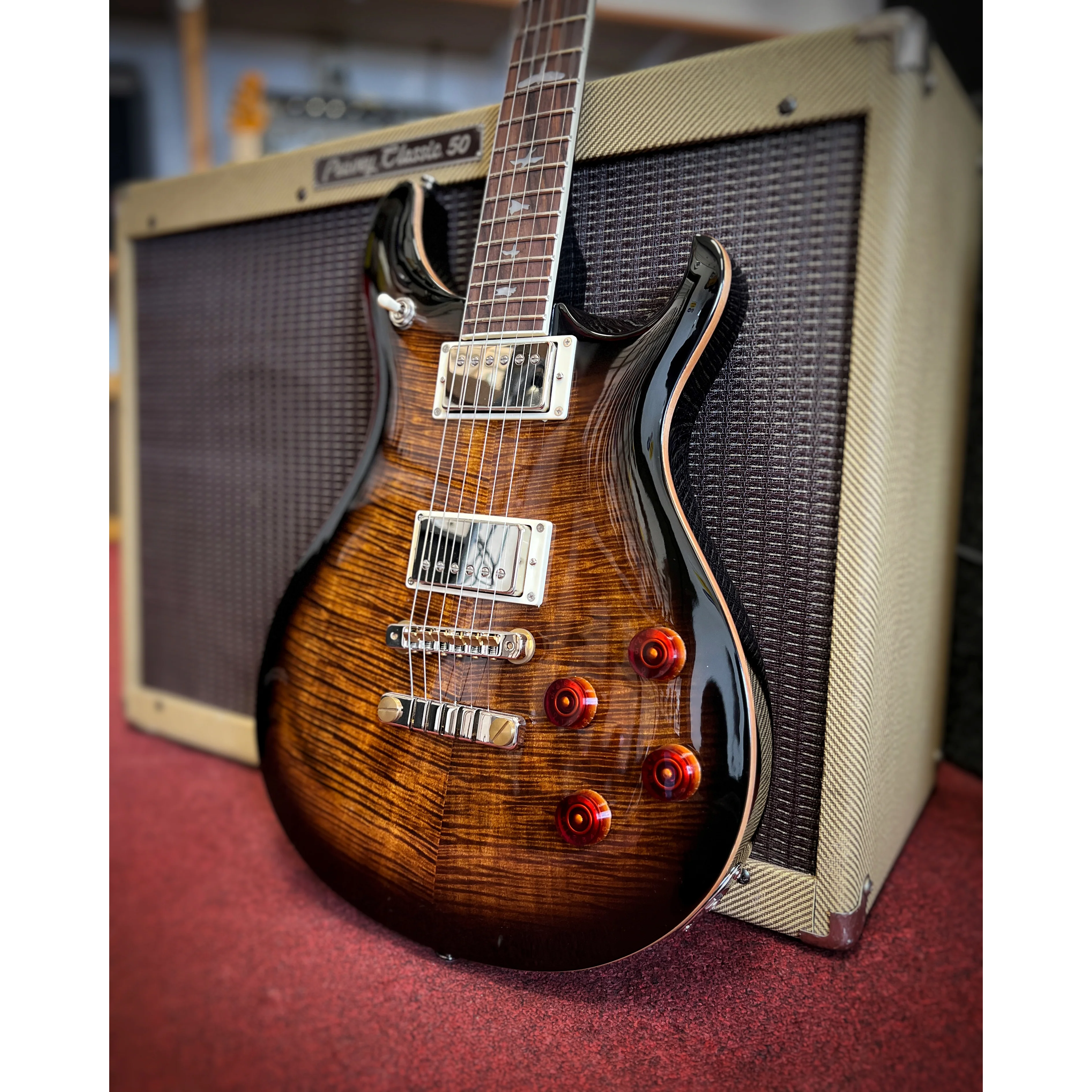PRS SE McCarty 594 Electric Guitar & Gigbag, Black Gold Sunburst