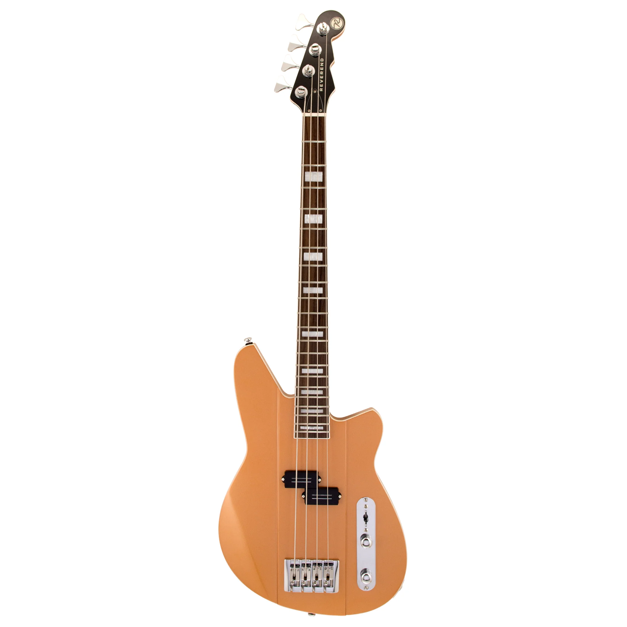 Reverend Sentinel Short Scale Electric Bass Guitar, Metallic Copper - Image 3