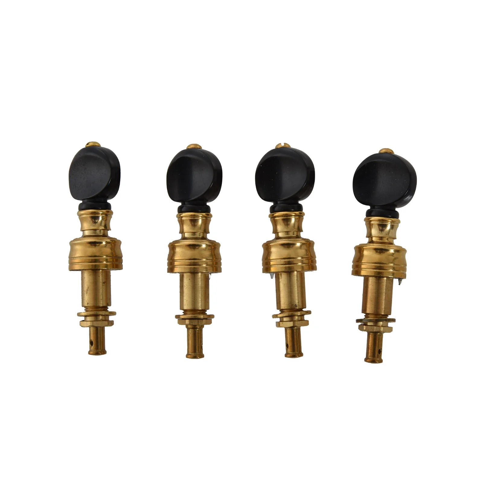 Rickard Cyclone 10:1 Banjo Tuners, Brass/Black Plastic, Set/4