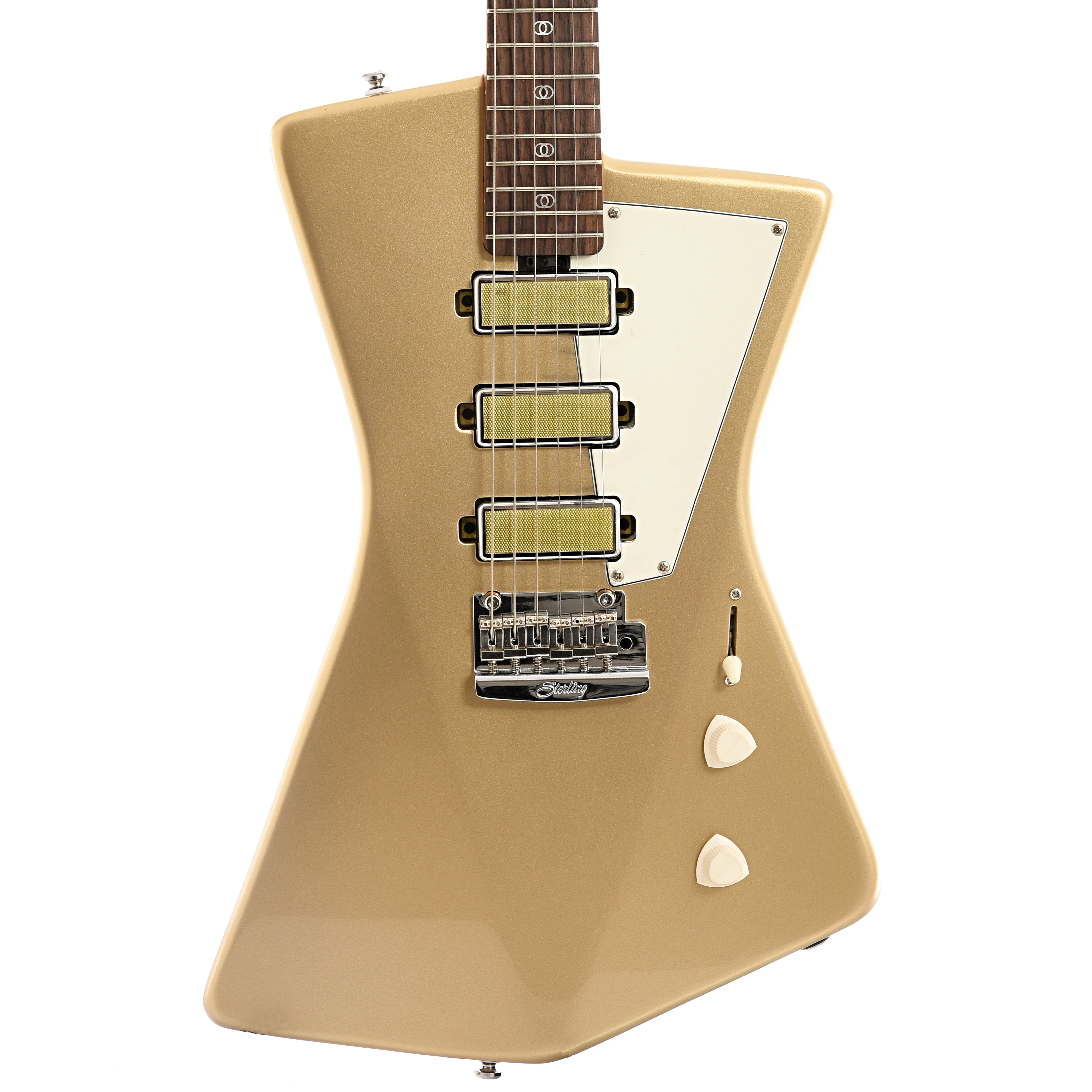 Sterling by Music Man St. Vincent Goldie Electric Guitar, Cashmere - Image 2