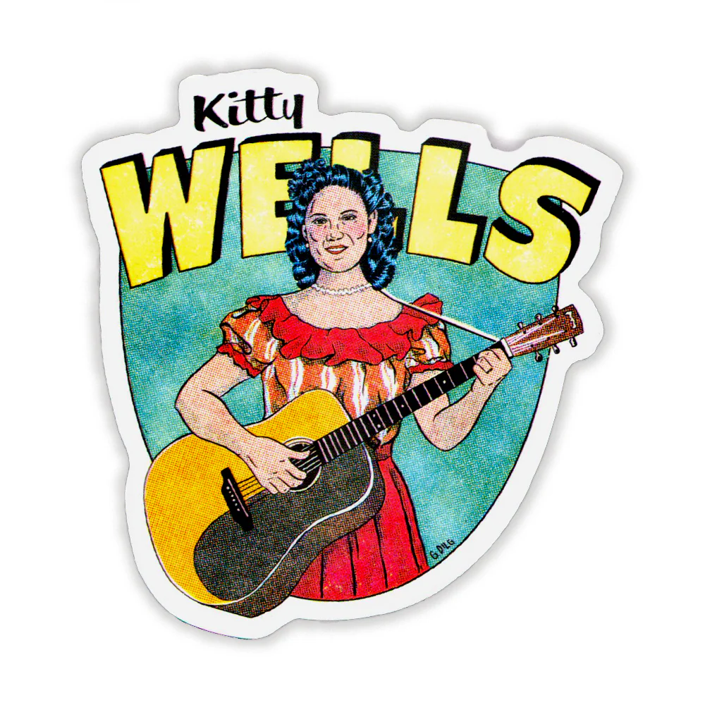 Trad Music Superhero Stickers by Square Dance Agency, Kitty Wells