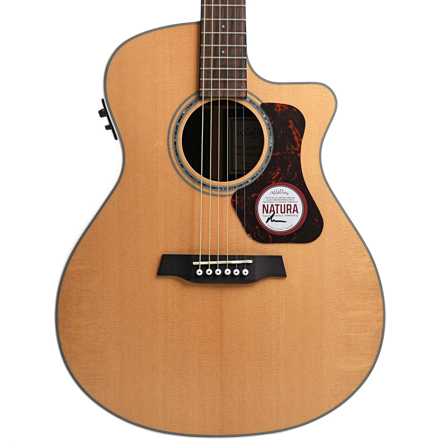 Walden Natura G800CE Acoustic-Electric Guitar & Gigbag - Image 3